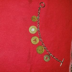 Sterling Silver Subway Token Bracelet